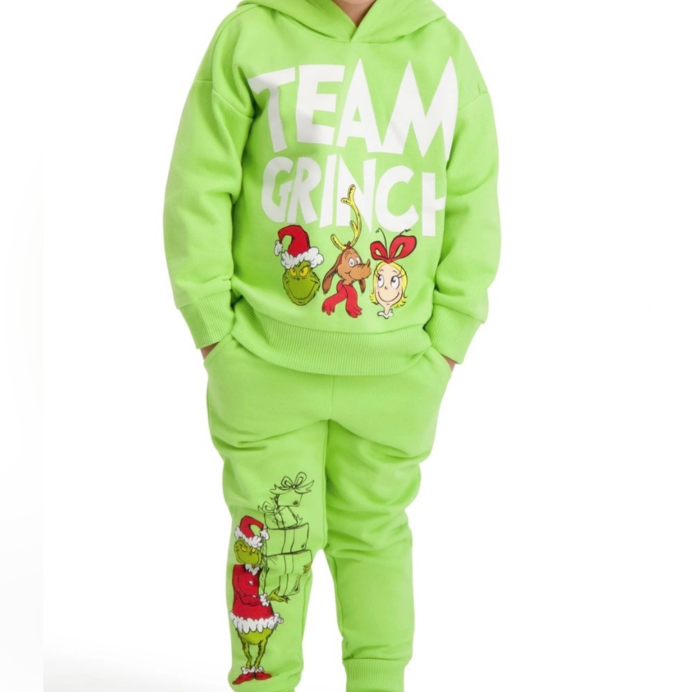 Dr. Seuss Green Team Grinch Kids Matching Set
